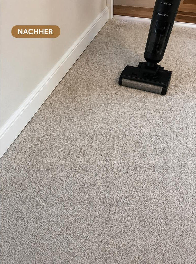 Derselbe Teppich nach der Reinigung mit dem Aurevia HydroForce